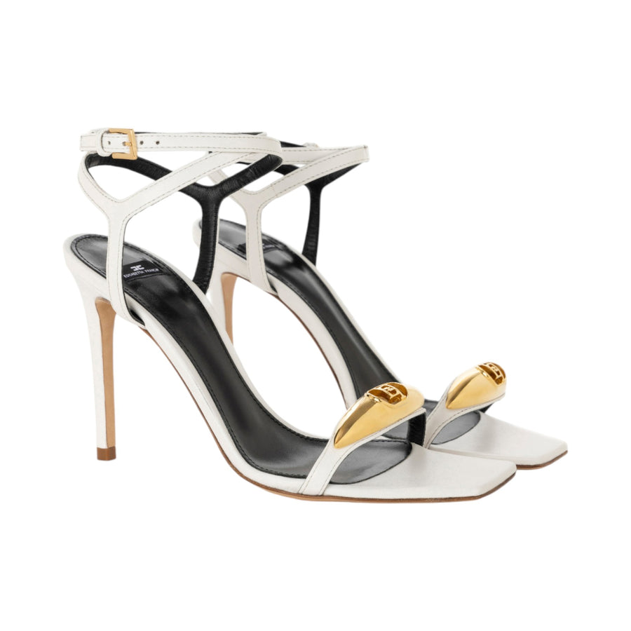 Sandalo donna  in nappa con placca