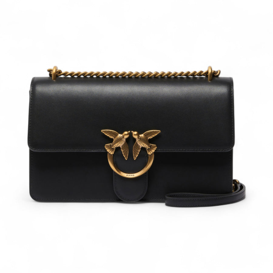 Borsa a tracolla media Love Bag in pelle liscia