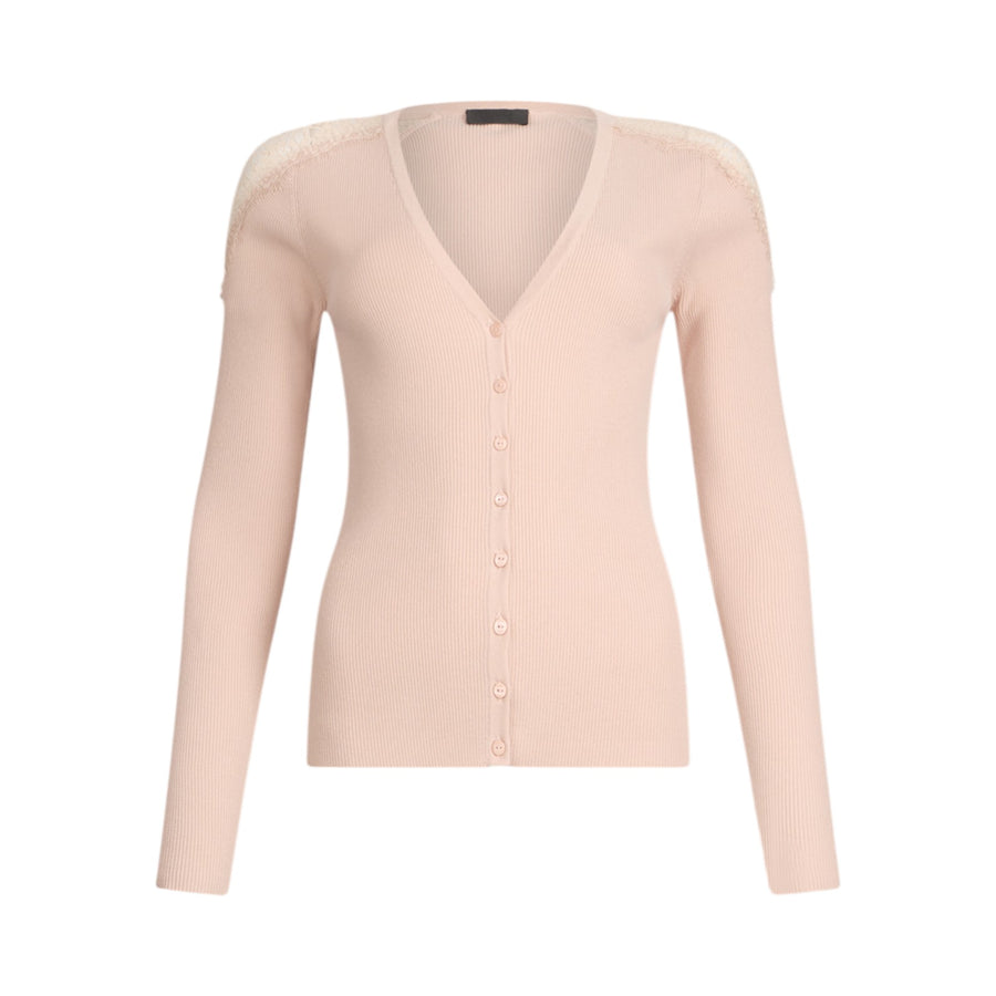 Cardigan donna con pizzo