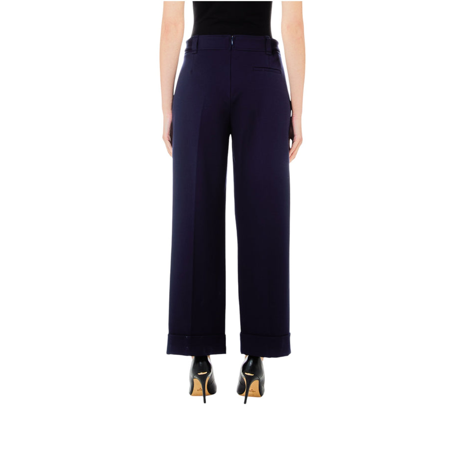 Pantaloni donna cropped con cintura