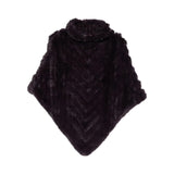 Poncho donna a collo alto con chevron