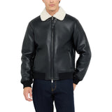 Giacca uomo biker in tessuto spalmato