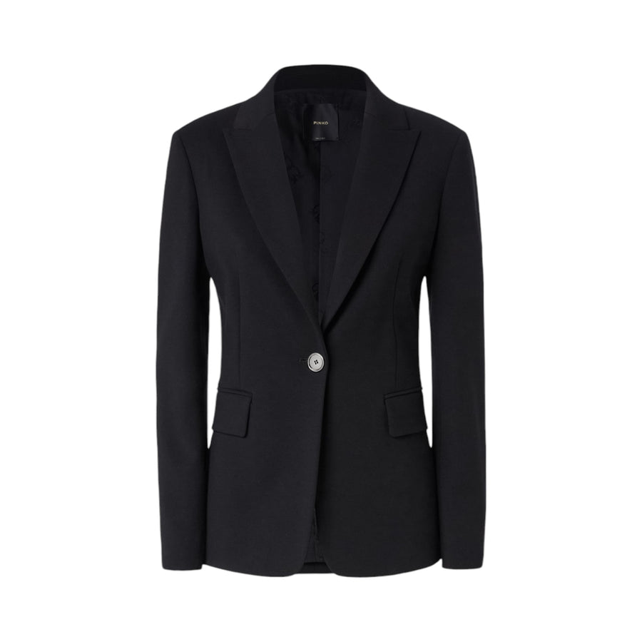 Blazer donna monopetto in tessuto tecnico