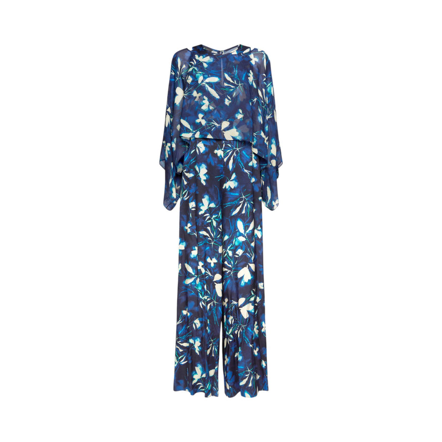 Completo donna elegante stampato con tuta e blusa