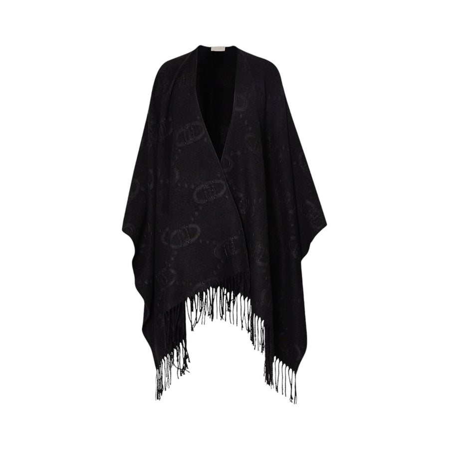 Poncho donna con logo