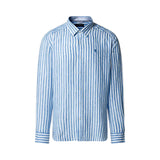 Camicia uomo di lino a maxi righe