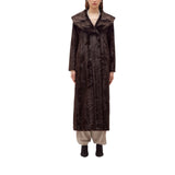 Giaccone donna doppiopetto faux visone