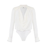 Body donna in georgette di viscosa