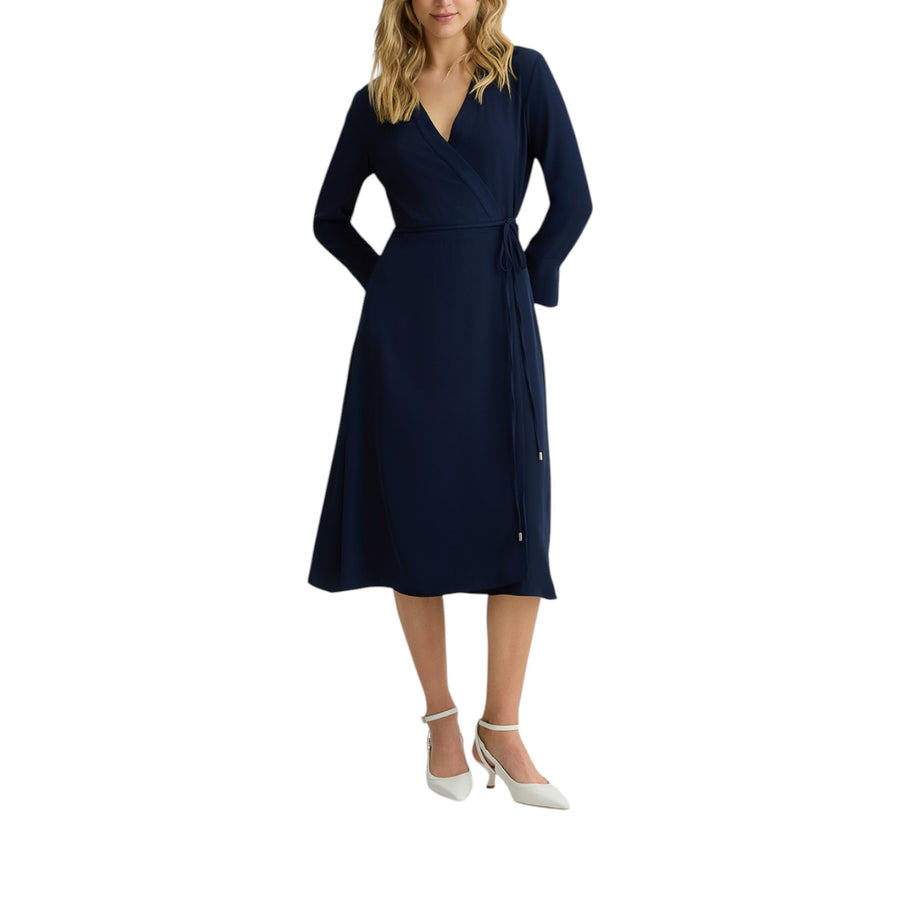 Abito donna in twill con cintura