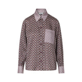Camicia donna in twill stampato