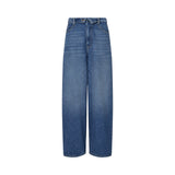 Jeans donna baggy con stringhe