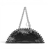 Borsa donna a spalla in pelle laser-cut