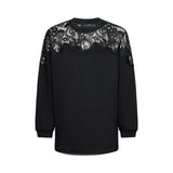 Felpa donna con pizzo