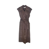 Cappotto donna in panno misto lana senza mancihe