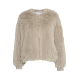 Bomber donna corto in similpelliccia