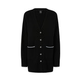 Cardigan donna lungo con scollo a V