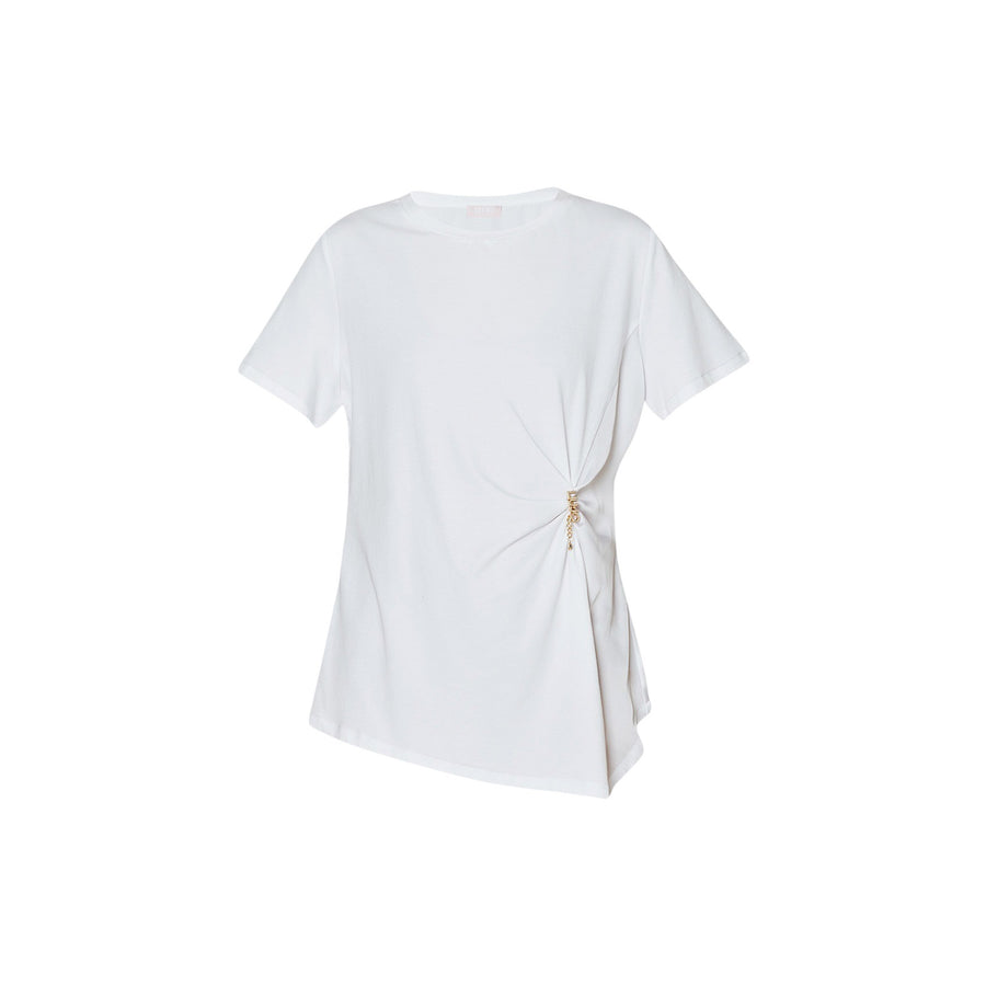 T-shirt donna con arriccio