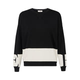 Maglia donna in viscosa con bande lucide