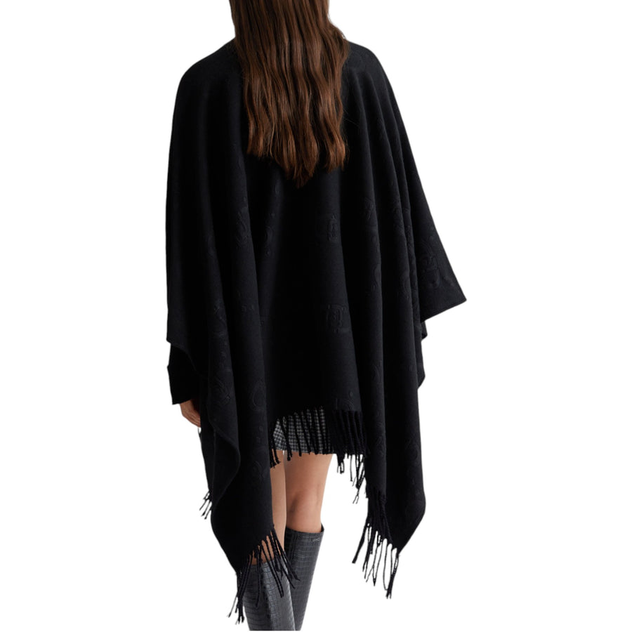 Poncho donna con logo