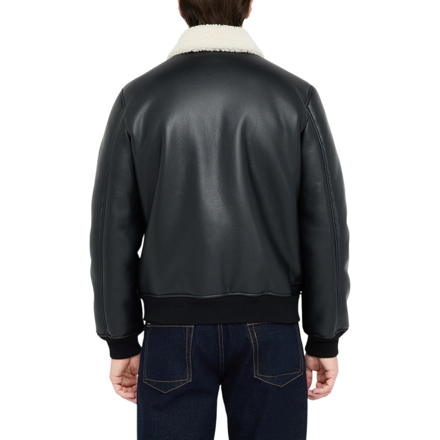 Giacca uomo biker in tessuto spalmato