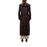 Giaccone donna doppiopetto faux visone