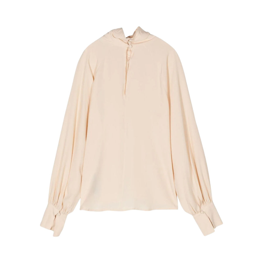 Blusa donna con dettaglio drappeggiato