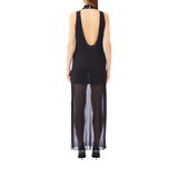 Abito donna con paillettes e dettaglio trasparenza