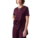 T-shirt donna bimateriale