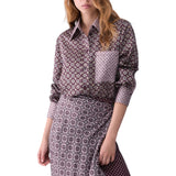 Camicia donna in twill stampato