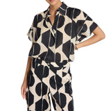 Camicia donna in mussola cotone stampata