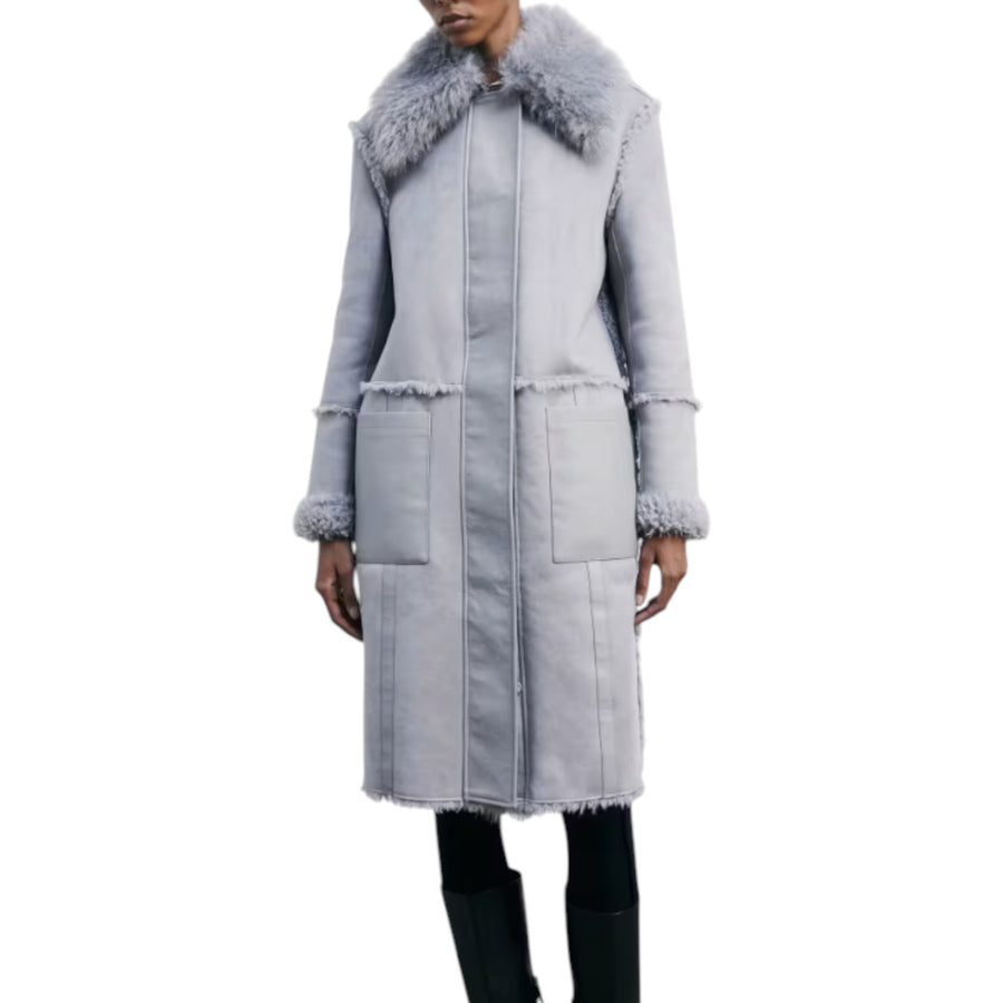 Cappotto donna fluffy reversibile