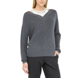 Maglione donna con ricami gioiello