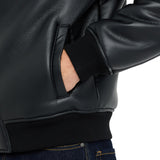 Giacca uomo biker in tessuto spalmato