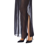 Abito donna con paillettes e dettaglio trasparenza