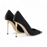 Pump donna in pelle con tacco scultura
