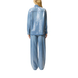 Overshirt in denim full paillettes