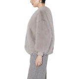 Bomber donna corto in similpelliccia