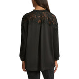 Felpa donna con pizzo