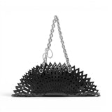 Borsa donna a spalla in pelle laser-cut