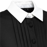 Abito donna in misto lana e georgette