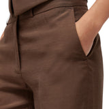 Pantaloni donna cargo in misto lino