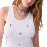 T-shirt donna con decorazione gioiello