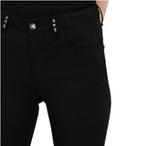Pantaloni donna skinny con pietre gioiello