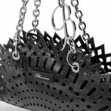 Borsa donna a spalla in pelle laser-cut