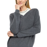 Maglione donna con ricami gioiello