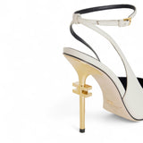 Slingback donna Falcon in nappa e gros-grain