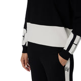 Maglia donna in viscosa con bande lucide