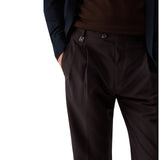 Pantaloni uomo chino in misto lana