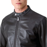 Giubbotto uomo biker in pelle