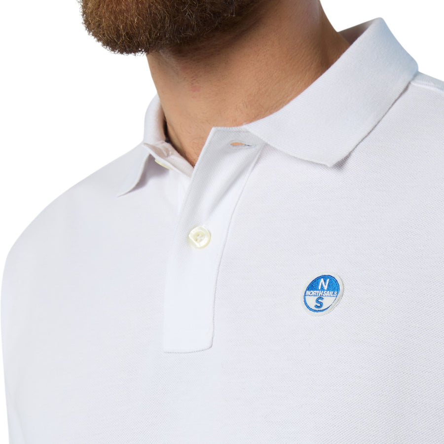 Polo uomo con patch logo